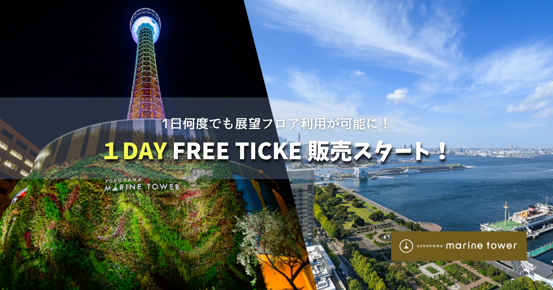 1DAY フリーチケット発売開始！ | 横浜マリンタワー